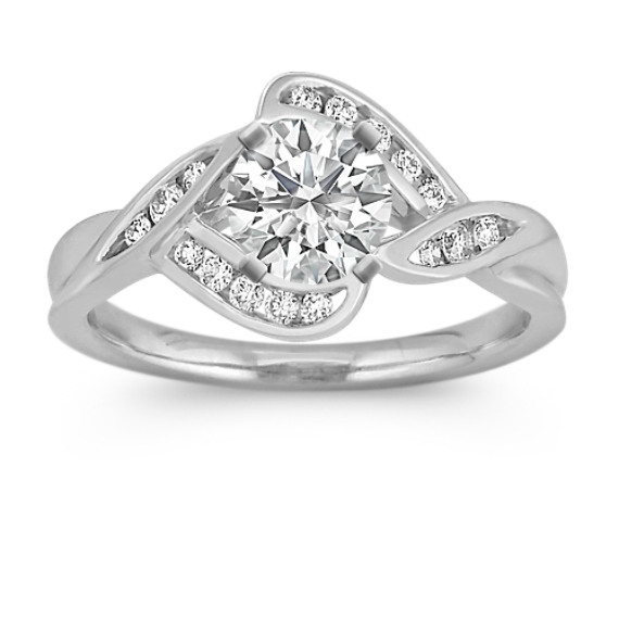 Contemporary Diamond Ring with Channel-Setting Contemporary Diamond Ring with Channel-Setting