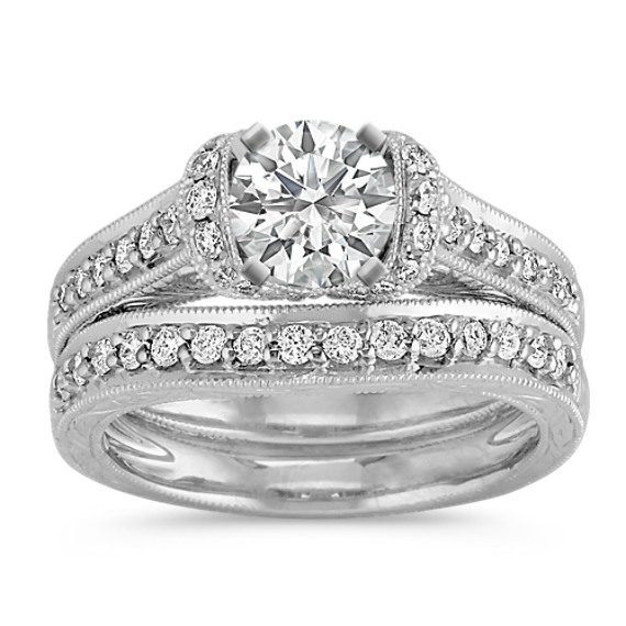 Vintage Diamond Wedding Set in Platinum Vintage Diamond Wedding Set in Platinum