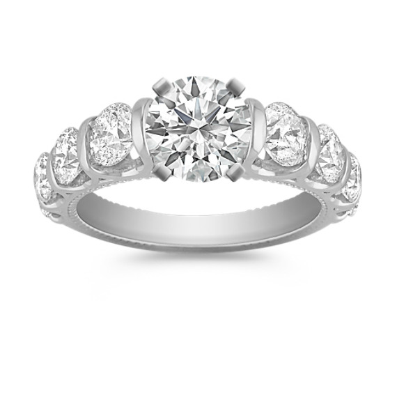 Vintage Diamond Engagement Ring with Channel-Setting Vintage Diamond Engagement Ring with Channel-Setting