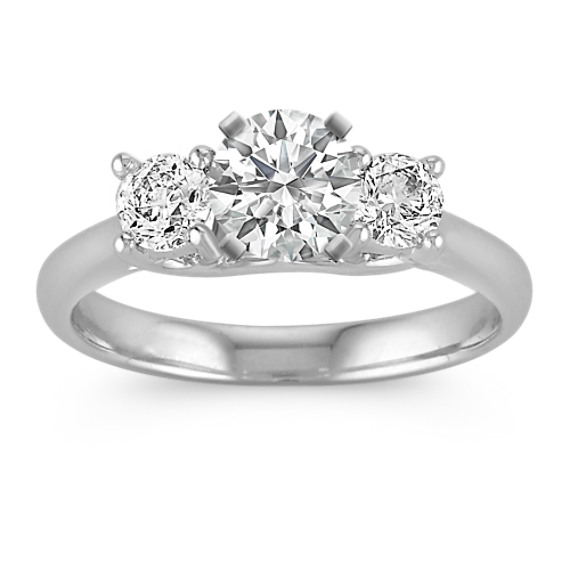 Diamond Three-Stone Engagement Ring in Platinum Diamond Three-Stone Engagement Ring in Platinum