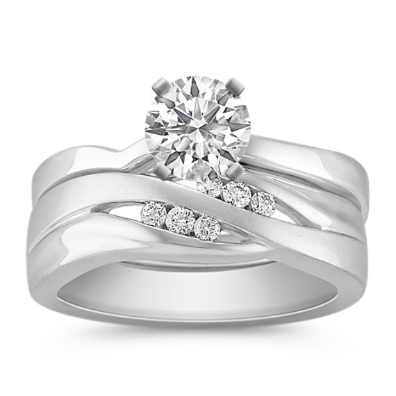 Diamond Wedding Set with Channel-Setting Diamond Wedding Set with Channel-Setting