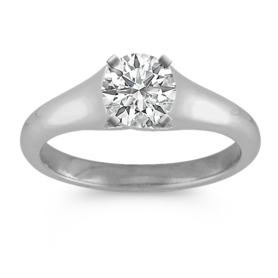 Solitaire Cathedral Engagement Ring in 14k White Gold Solitaire Cathedral Engagement Ring in 14k White Gold