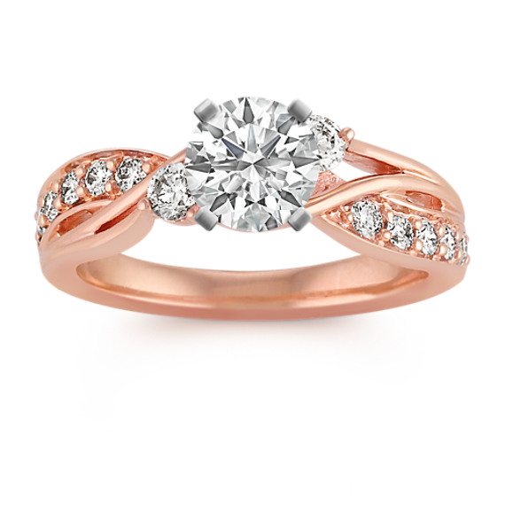 Swirl Diamond Fashion Ring in Rose Gold Swirl Diamond Fashion Ring in Rose Gold
