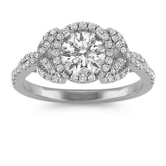 Halo Round Diamond Ring Halo Round Diamond Ring