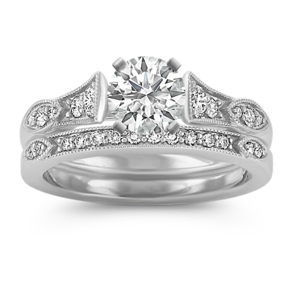 Vintage Cathedral Diamond Wedding Set in Platinum Vintage Cathedral Diamond Wedding Set in Platinum