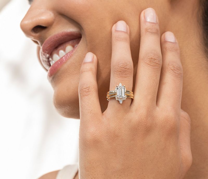 Woman Wearing Engagement Ring