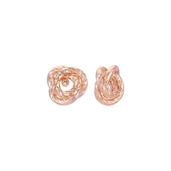 14k Rose Gold Knot Earring Jacket 14k Rose Gold Knot Earring Jacket