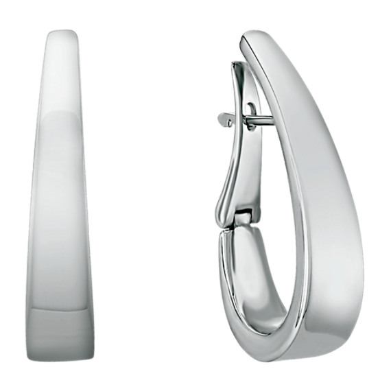 14k White Gold Hoop Earrings 14k White Gold Hoop Earrings