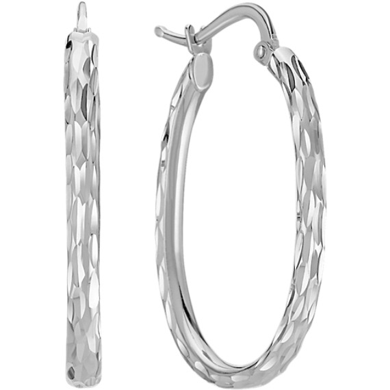 14k White Gold Hoop Earrings 14k White Gold Hoop Earrings