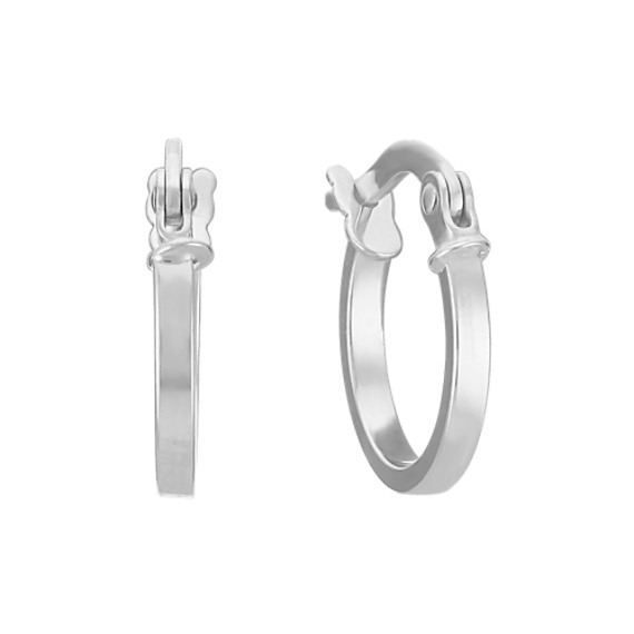 14k White Gold Hoop Earrings 14k White Gold Hoop Earrings
