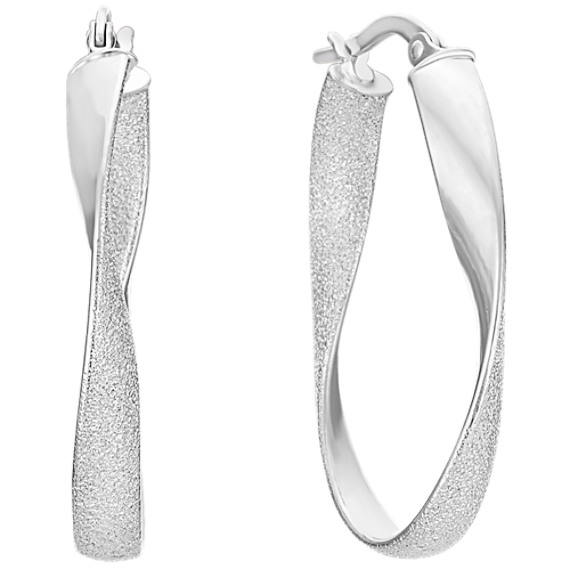 14k White Gold Hoop Earrings 14k White Gold Hoop Earrings