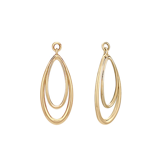 14k Yellow Gold Teardrop Dangle Earring Jacket 14k Yellow Gold Teardrop Dangle Earring Jacket