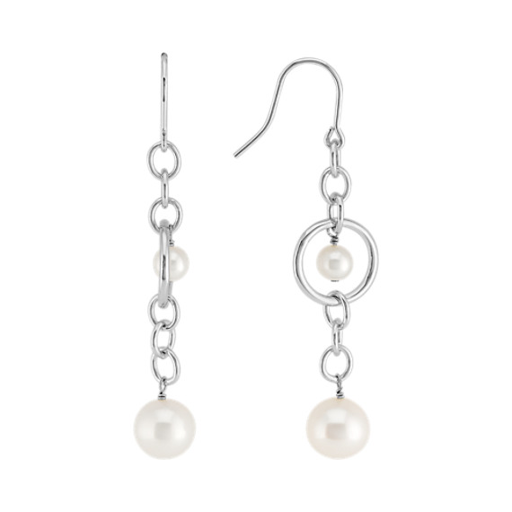 5-10mm Cultured Freshwater Pearl and Sterling Silver Earrings 5-10mm Cultured Freshwater Pearl and Sterling Silver Earrings
