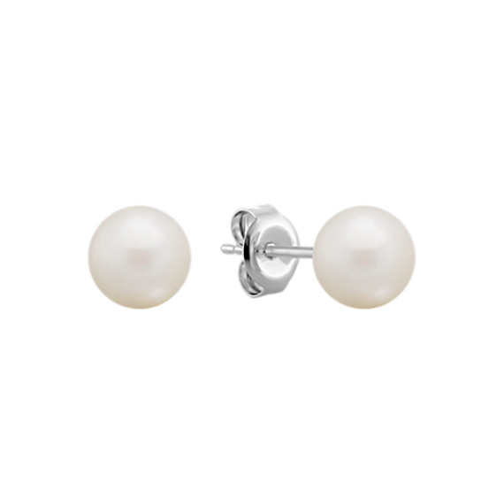 6mm Cultured Akoya Pearl Solitaire Earrings 6mm Cultured Akoya Pearl Solitaire Earrings