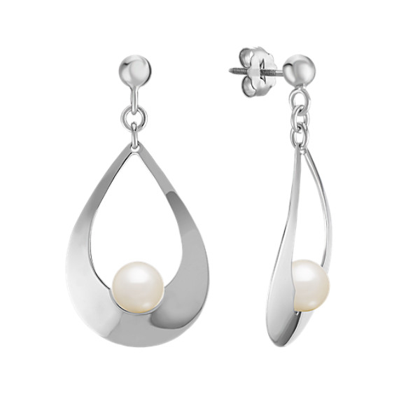 6mm Cultured Freshwater Pearl and Sterling Silver Earrings 6mm Cultured Freshwater Pearl and Sterling Silver Earrings