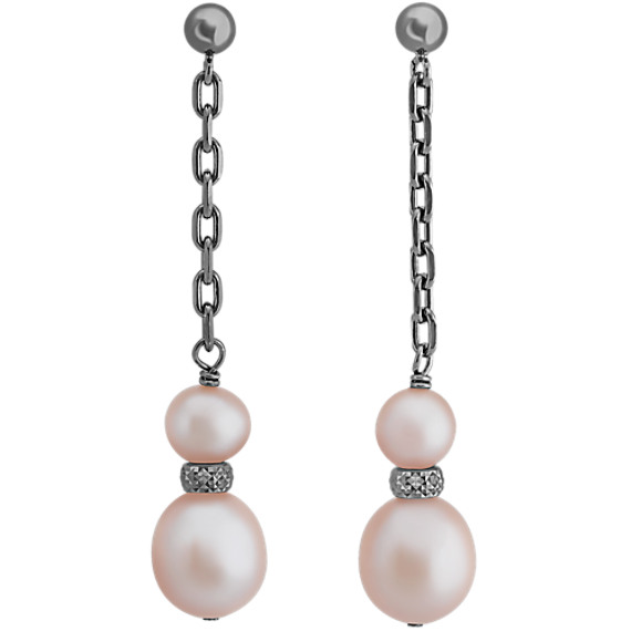 6mm Pink Cultured Freshwater Pearl and Sterling Silver Earrings 6mm Pink Cultured Freshwater Pearl and Sterling Silver Earrings