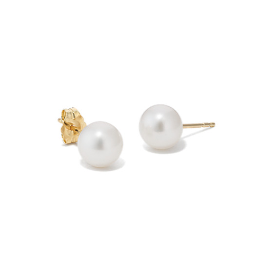 7mm Cultured Freshwater Pearl Solitaire Earrings 7mm Cultured Freshwater Pearl Solitaire Earrings