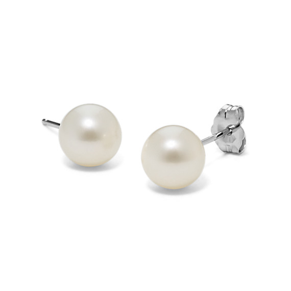 7mm Cultured Freshwater Pearl Solitaire Earrings 7mm Cultured Freshwater Pearl Solitaire Earrings