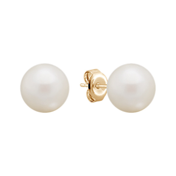 8mm Cultured Freshwater Pearl Solitaire Earrings 8mm Cultured Freshwater Pearl Solitaire Earrings