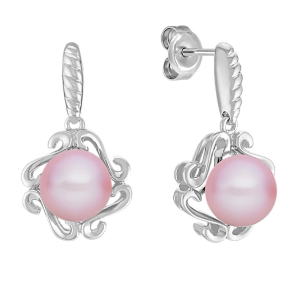 8mm Lavender Cultured Freshwater Pearl Earrings 8mm Lavender Cultured Freshwater Pearl Earrings