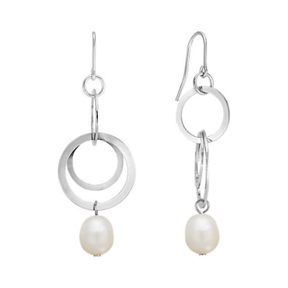 9mm Cultured Freshwater Pearl and Sterling Silver Earrings 9mm Cultured Freshwater Pearl and Sterling Silver Earrings