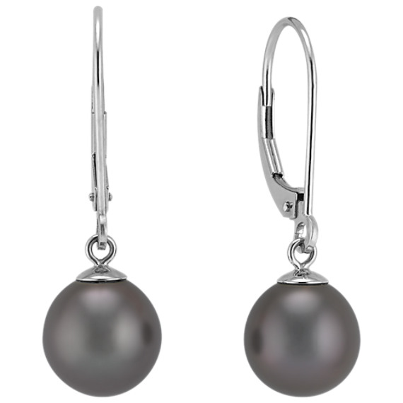 9mm Cultured Tahitian Pearl Fashion Earrings 9mm Cultured Tahitian Pearl Fashion Earrings