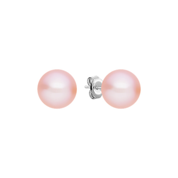 9mm Pink Cultured Freshwater Pearl Earrings 9mm Pink Cultured Freshwater Pearl Earrings