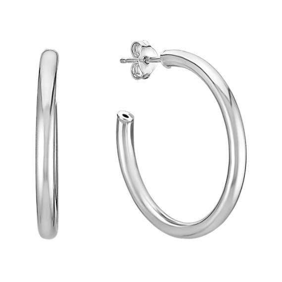 Classic Sterling Silver Hoop Earrings Classic Sterling Silver Hoop Earrings
