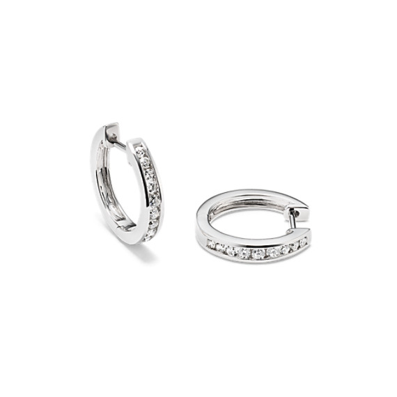 Diamond Hoop Earrings Diamond Hoop Earrings