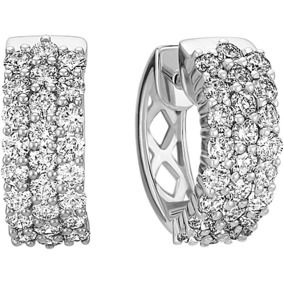 Diamond Hoop Earrings Diamond Hoop Earrings