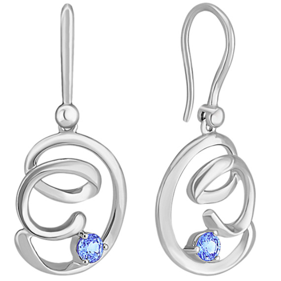 Ice Blue Sapphire and Sterling Silver Earrings Ice Blue Sapphire and Sterling Silver Earrings