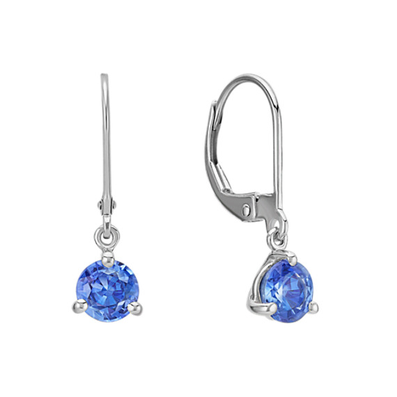 Kentucky Blue Sapphire Leverback Dangle Earrings Kentucky Blue Sapphire Leverback Dangle Earrings