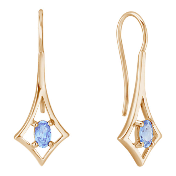 Oval Ice Blue Sapphire Earrings Oval Ice Blue Sapphire Earrings