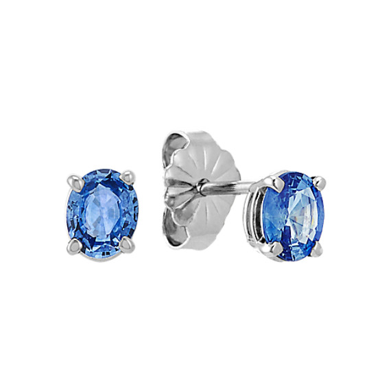 Oval Kentucky Blue Sapphire Solitaire Earrings Oval Kentucky Blue Sapphire Solitaire Earrings