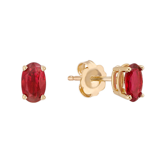 Oval Ruby Earrings Oval Ruby Earrings