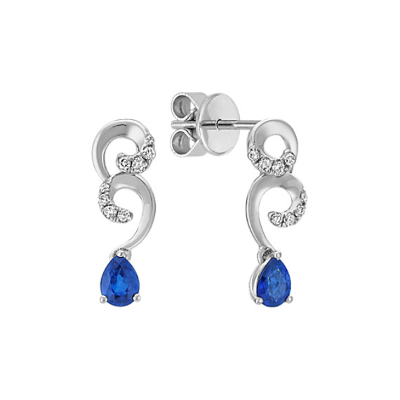 Pear-Shaped Sapphire and Diamond Earrings Pear-Shaped Sapphire and Diamond Earrings