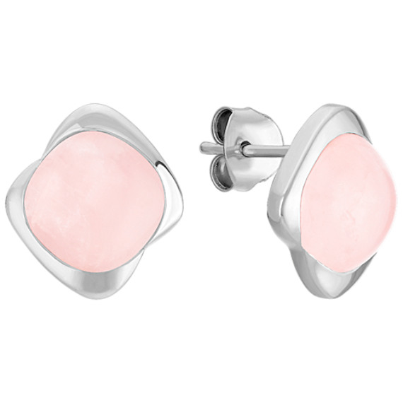 Pink Quartz and Sterling Silver Earrings Pink Quartz and Sterling Silver Earrings