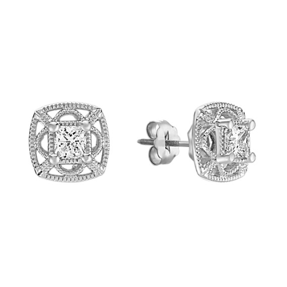 Princess Cut Diamond Earrings Princess Cut Diamond Earrings