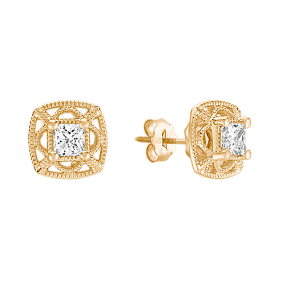 Princess Cut Diamond Earrings Princess Cut Diamond Earrings
