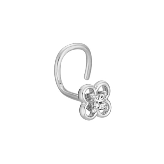 Princess Cut Diamond Nose Ring Princess Cut Diamond Nose Ring