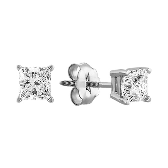Princess Cut Diamond Solitaire Earrings Princess Cut Diamond Solitaire Earrings