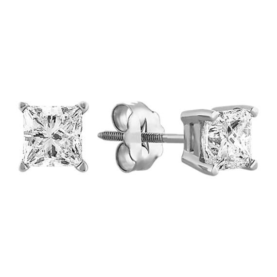 Princess Cut Diamond Solitaire Earrings Princess Cut Diamond Solitaire Earrings