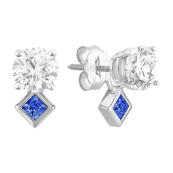 Princess Cut Sapphire Earring Jackets Princess Cut Sapphire Earring Jackets
