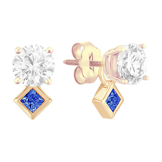 Princess Cut Sapphire Earring Jackets Princess Cut Sapphire Earring Jackets