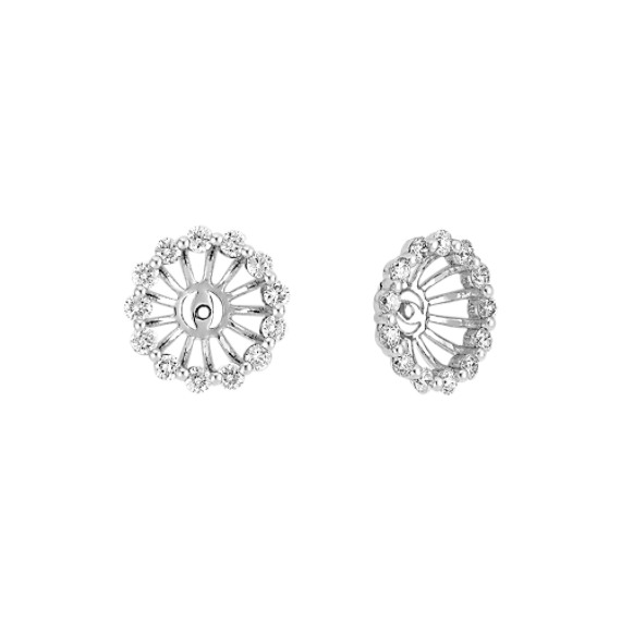 Round Diamond Basket Earring Jackets Round Diamond Basket Earring Jackets