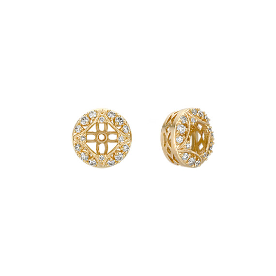 Round Diamond Earring Jackets Round Diamond Earring Jackets