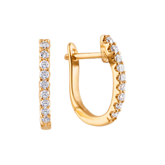 Round Diamond Hoop Earrings Round Diamond Hoop Earrings