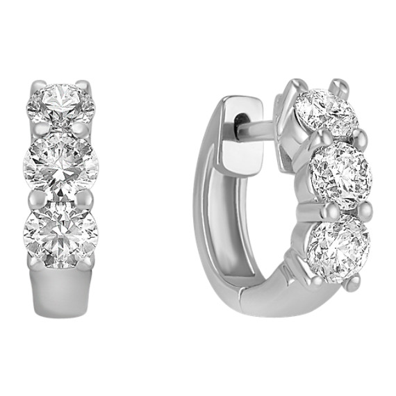 Round Diamond Hoop Earrings Round Diamond Hoop Earrings