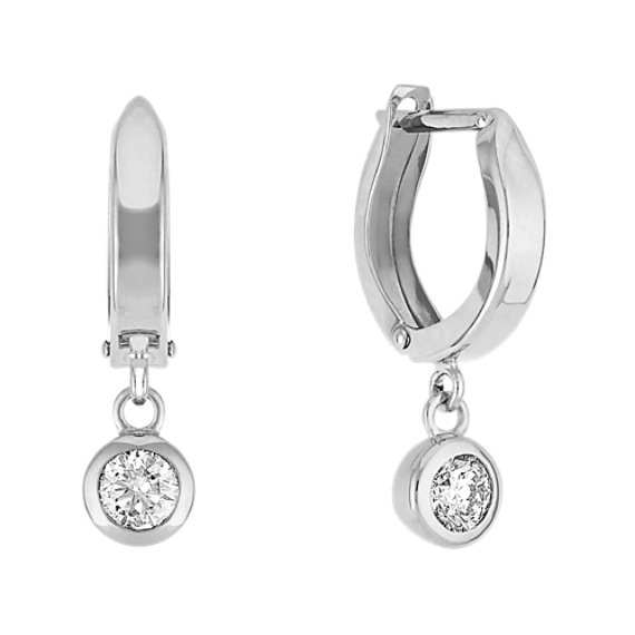 Round Diamond Hoop Earrings Round Diamond Hoop Earrings