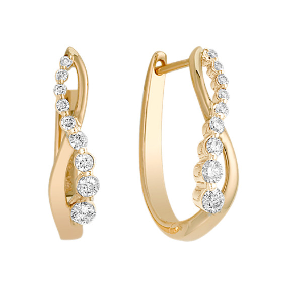 Round Diamond Journey Earrings Round Diamond Journey Earrings